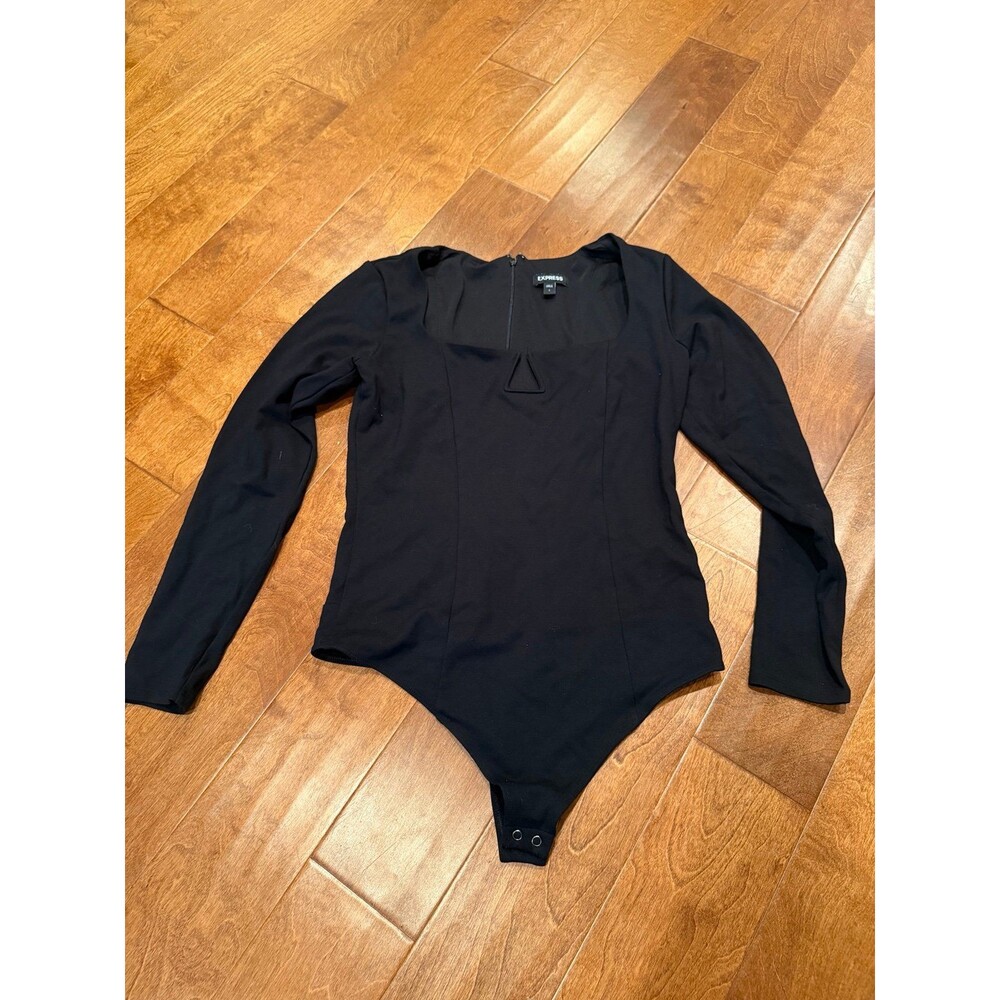 Express large black long sleeve bodysuit